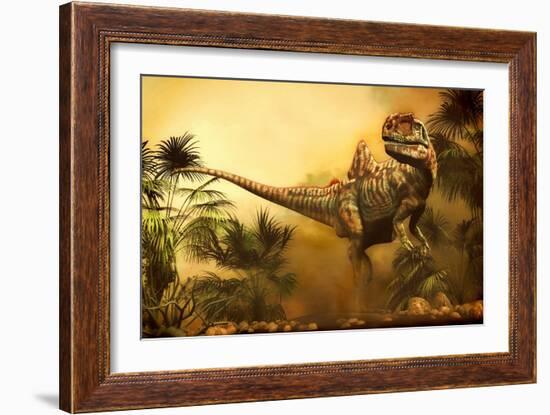 Concavenator Was a Theropod Dinosaur from the Early Cretaceous Period-null-Framed Art Print