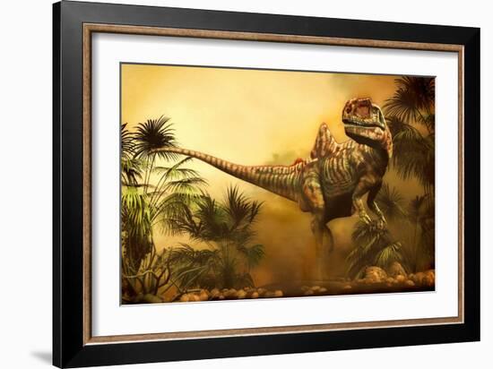 Concavenator Was a Theropod Dinosaur from the Early Cretaceous Period-null-Framed Art Print