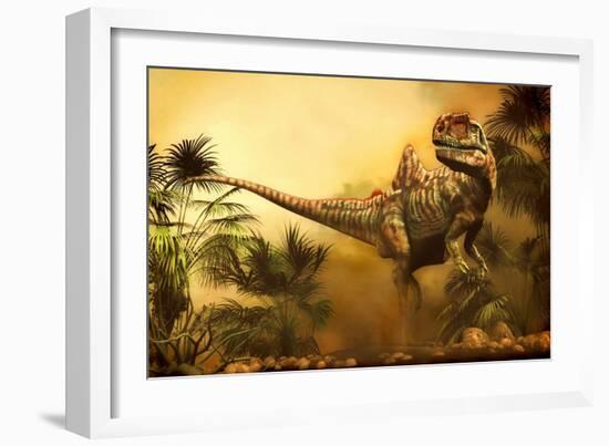 Concavenator Was a Theropod Dinosaur from the Early Cretaceous Period-null-Framed Art Print