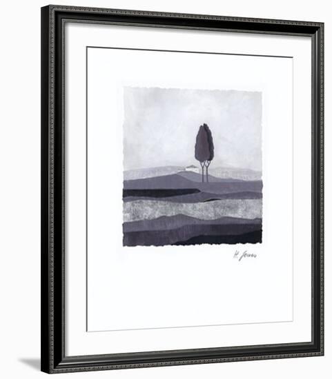 Concentration in Grey-Horst Jonas-Framed Art Print