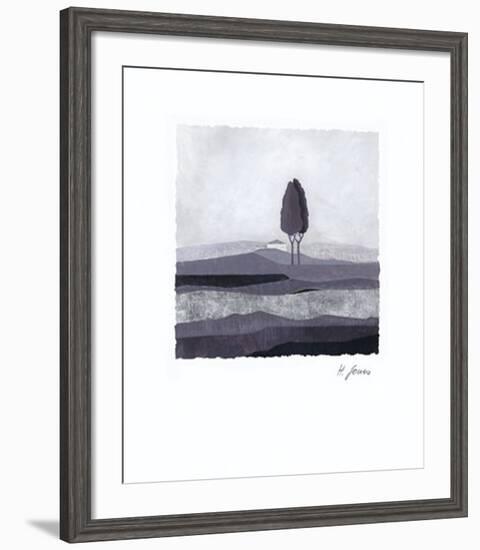 Concentration in Grey-Horst Jonas-Framed Art Print