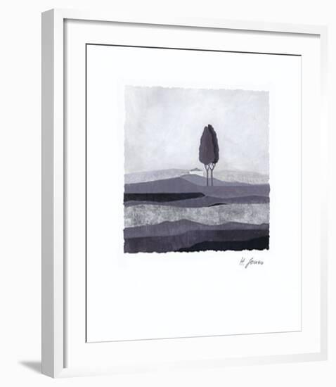 Concentration in Grey-Horst Jonas-Framed Art Print