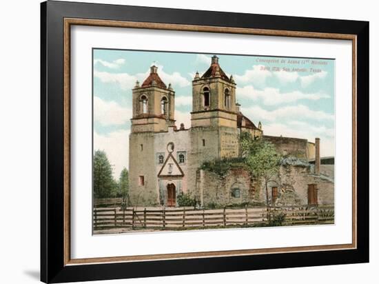 Concepcion de Acuna Mission, San Antonio, Texas-null-Framed Art Print