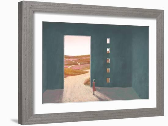 Conceptual art, surreal artwork-Kampanart Sangsorn-Framed Art Print