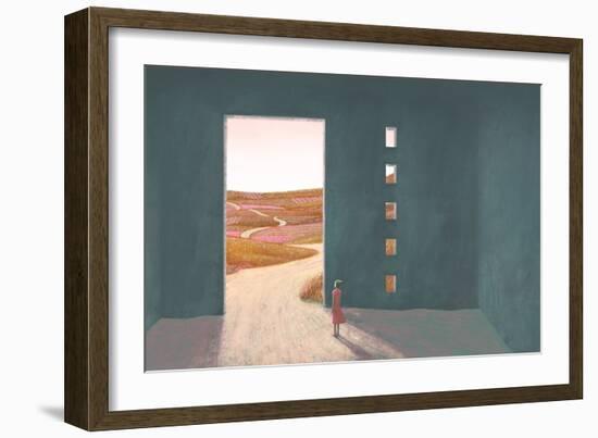 Conceptual art, surreal artwork-Kampanart Sangsorn-Framed Art Print