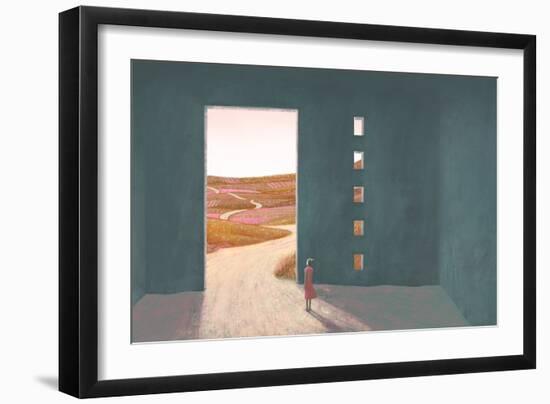 Conceptual art, surreal artwork-Kampanart Sangsorn-Framed Art Print