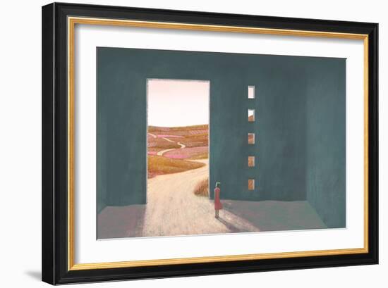 Conceptual art, surreal artwork-Kampanart Sangsorn-Framed Art Print