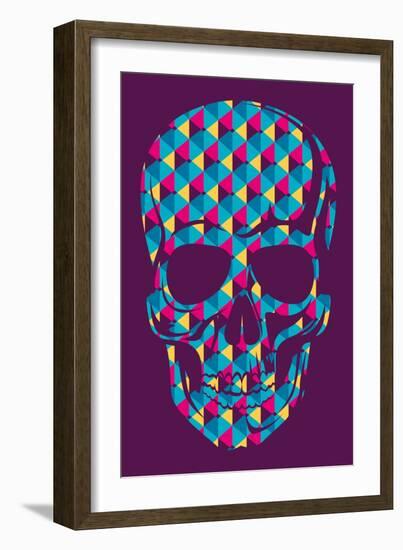 Conceptual Human Skull. Vector Illustration.-Radoman Durkovic-Framed Art Print