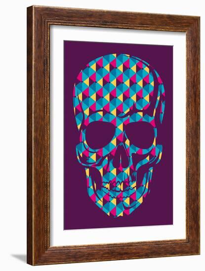 Conceptual Human Skull. Vector Illustration.-Radoman Durkovic-Framed Art Print