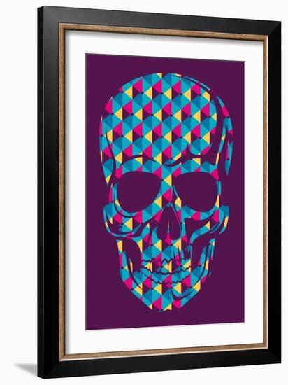 Conceptual Human Skull. Vector Illustration.-Radoman Durkovic-Framed Art Print