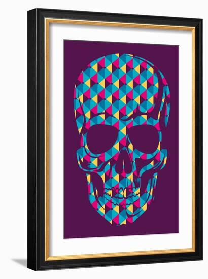 Conceptual Human Skull. Vector Illustration.-Radoman Durkovic-Framed Art Print