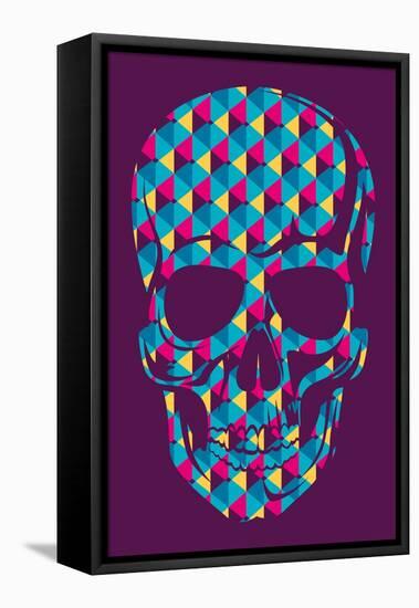 Conceptual Human Skull. Vector Illustration.-Radoman Durkovic-Framed Stretched Canvas