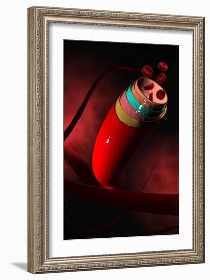 Conceptual Image of a Blood Vessel-null-Framed Art Print