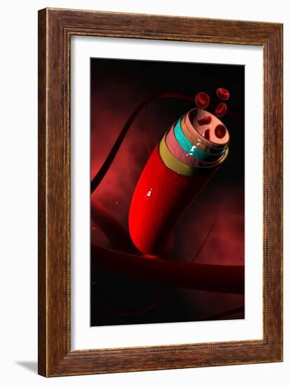 Conceptual Image of a Blood Vessel-null-Framed Art Print