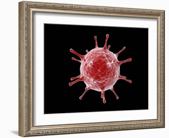 Conceptual image of a virus.-Stocktrek Images-Framed Art Print