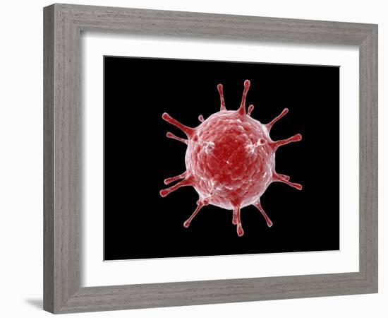 Conceptual image of a virus.-Stocktrek Images-Framed Art Print