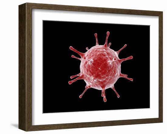 Conceptual image of a virus.-Stocktrek Images-Framed Art Print