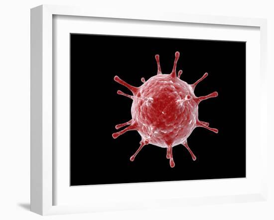 Conceptual image of a virus.-Stocktrek Images-Framed Art Print