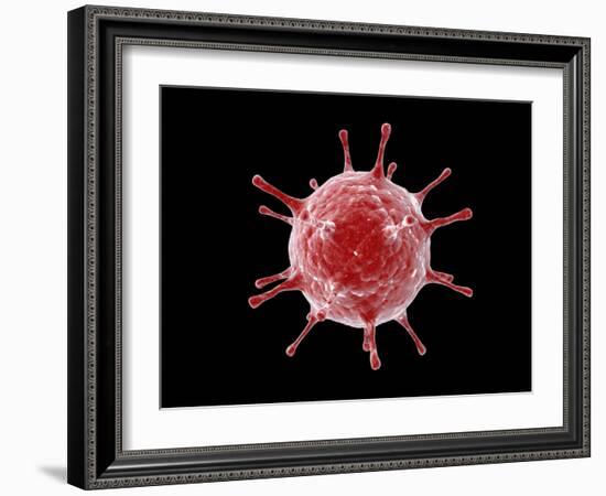 Conceptual image of a virus.-Stocktrek Images-Framed Art Print