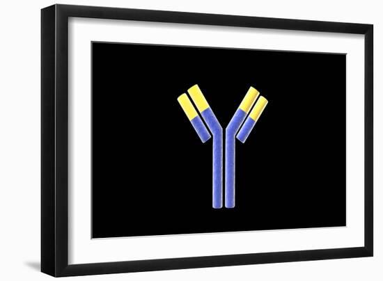 Conceptual Image of an Antibody-null-Framed Art Print