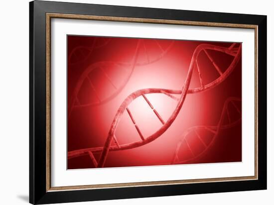 Conceptual Image of Dna-null-Framed Art Print