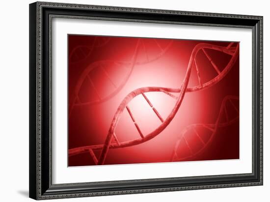 Conceptual Image of Dna-null-Framed Art Print