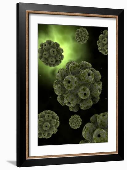 Conceptual Image of Polyomavirus-null-Framed Art Print