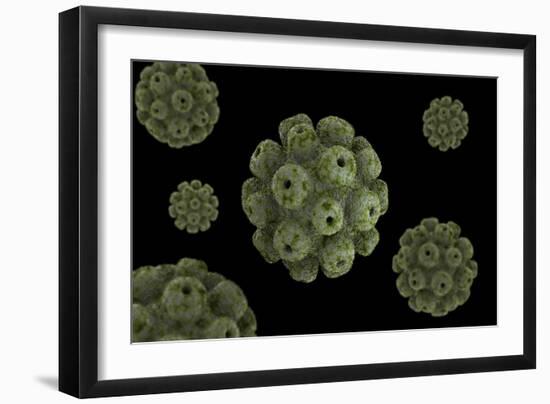 Conceptual Image of Polyomavirus-null-Framed Art Print