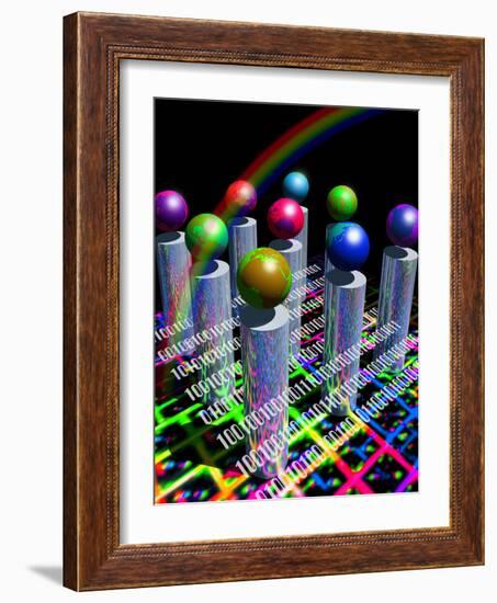 Conceptual Image of the World Wide Web & Internet-Victor Habbick-Framed Photographic Print