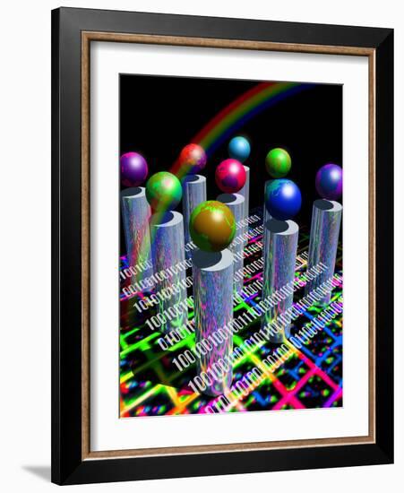 Conceptual Image of the World Wide Web & Internet-Victor Habbick-Framed Photographic Print