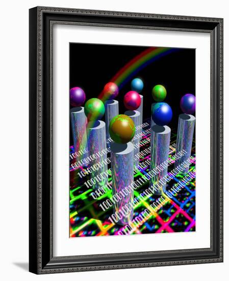 Conceptual Image of the World Wide Web & Internet-Victor Habbick-Framed Photographic Print
