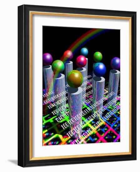 Conceptual Image of the World Wide Web & Internet-Victor Habbick-Framed Photographic Print