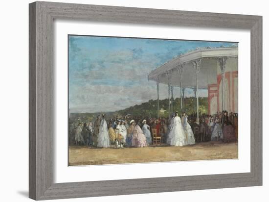 Concert at the Casino of Deauville, 1865-Eugene Louis Boudin-Framed Giclee Print