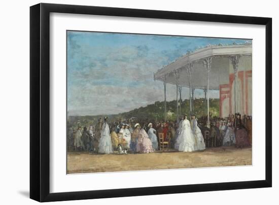 Concert at the Casino of Deauville, 1865-Eugene Louis Boudin-Framed Giclee Print