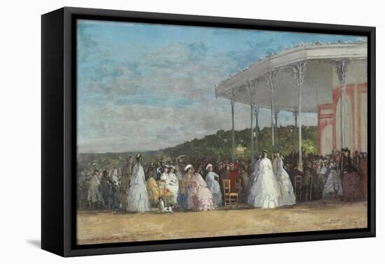 Concert at the Casino of Deauville, 1865-Eugene Louis Boudin-Framed Premier Image Canvas