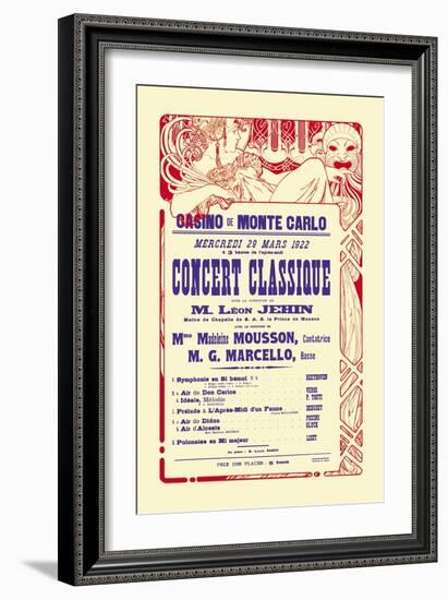 Concert at the Monte Carlo Casino-Alphonse Mucha-Framed Art Print