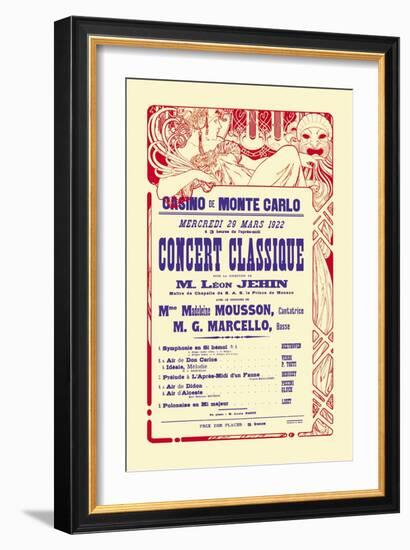 Concert at the Monte Carlo Casino-Alphonse Mucha-Framed Art Print