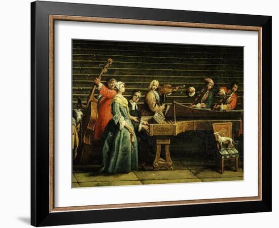 Concert at the Villa (Detail)-Antonio Visentini-Framed Giclee Print