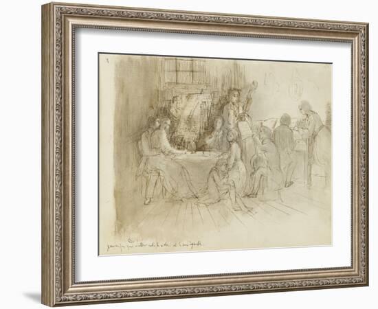 Concert en appartement-Edgar Degas-Framed Giclee Print