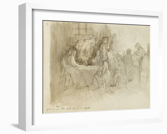 Concert en appartement-Edgar Degas-Framed Giclee Print