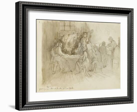 Concert en appartement-Edgar Degas-Framed Giclee Print