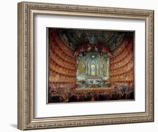 Concert given at the Theatre Argentina in Rome on 15 July 1747 on the Occasion of the Marriage of T-Giovanni Paolo Pannini or Panini-Framed Giclee Print