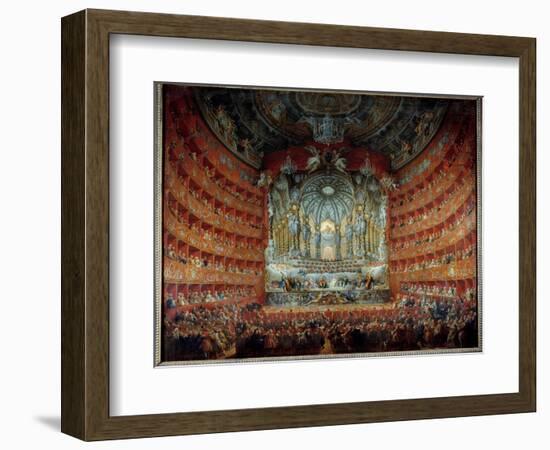 Concert given at the Theatre Argentina in Rome on 15 July 1747 on the Occasion of the Marriage of T-Giovanni Paolo Pannini or Panini-Framed Giclee Print