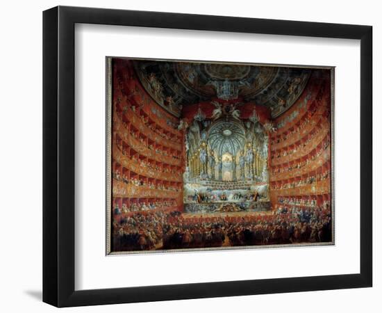 Concert given at the Theatre Argentina in Rome on 15 July 1747 on the Occasion of the Marriage of T-Giovanni Paolo Pannini or Panini-Framed Giclee Print