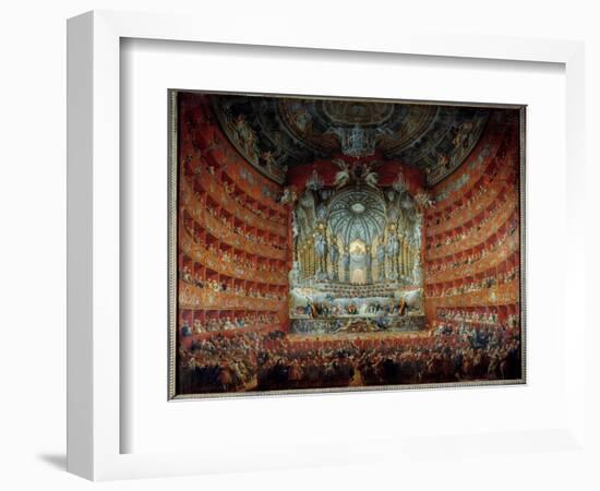 Concert given at the Theatre Argentina in Rome on 15 July 1747 on the Occasion of the Marriage of T-Giovanni Paolo Pannini or Panini-Framed Giclee Print