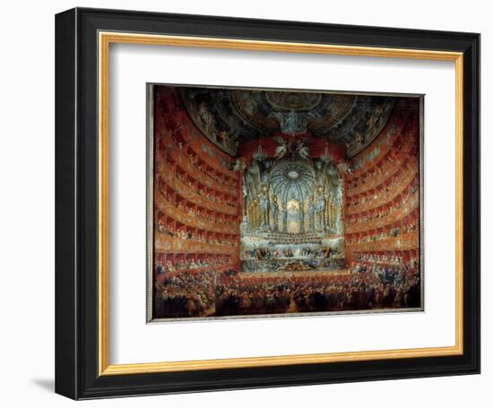 Concert given at the Theatre Argentina in Rome on 15 July 1747 on the Occasion of the Marriage of T-Giovanni Paolo Pannini or Panini-Framed Giclee Print