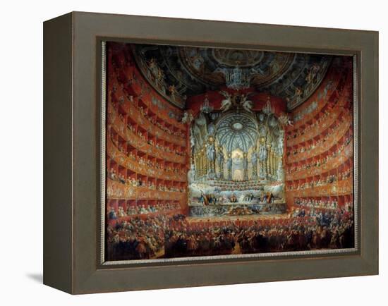 Concert given at the Theatre Argentina in Rome on 15 July 1747 on the Occasion of the Marriage of T-Giovanni Paolo Pannini or Panini-Framed Premier Image Canvas