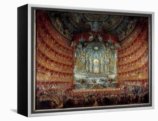 Concert given at the Theatre Argentina in Rome on 15 July 1747 on the Occasion of the Marriage of T-Giovanni Paolo Pannini or Panini-Framed Premier Image Canvas