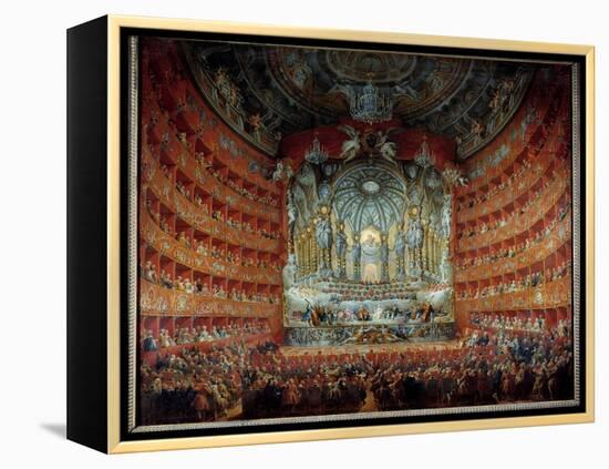 Concert given at the Theatre Argentina in Rome on 15 July 1747 on the Occasion of the Marriage of T-Giovanni Paolo Pannini or Panini-Framed Premier Image Canvas