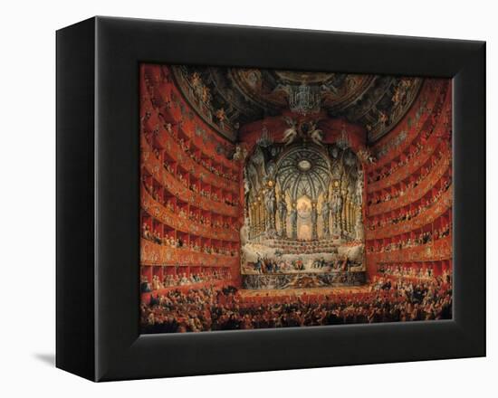 Concert Given by Cardinal de La Rochefoucauld at the Argentina Theatre in Rome-Giovanni Paolo Pannini-Framed Premier Image Canvas